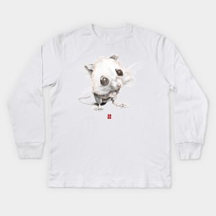 Sketchy Mouse Kids Long Sleeve T-Shirt